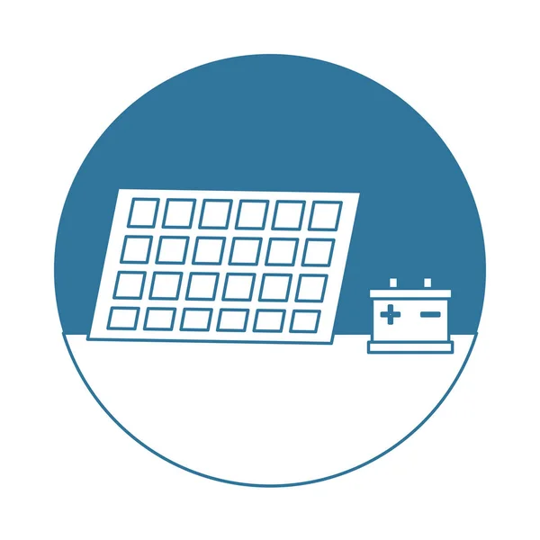 Dispositivo pannello solare isolato icona — Vettoriale Stock