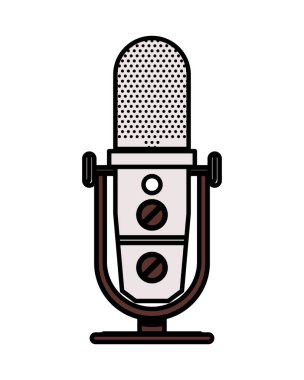 radyo mikrofon izole edilmiş simgesi