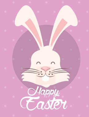 Mektuplu ve tavşanlı mutlu paskalya kartları