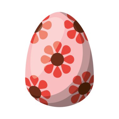 Çiçeklerle boyanmış Paskalya yumurtası.