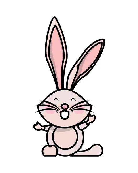 Cute rabbit easter animal character — Stock Vector