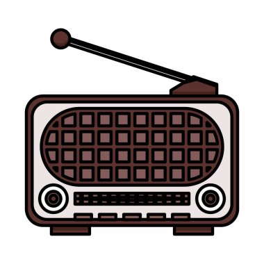 radyo eski aygıtı izole edilmiş simgesi