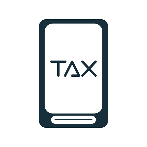 Smartphone με φορολογική υποχρέωση σιλουέτα στυλ — Διανυσματικό Αρχείο