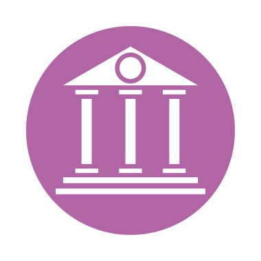 banka bina cephe izole simgesi