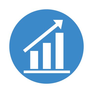finansal istatistik çubukları grafik izole simgesi