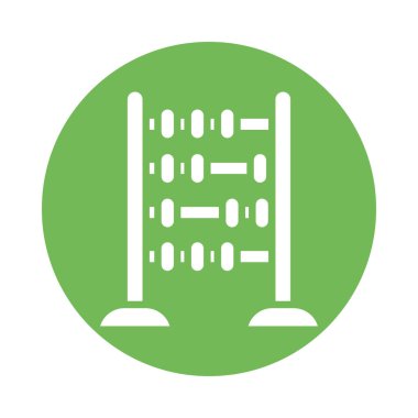 abaküs matematik aygıtı izole edilmiş simge