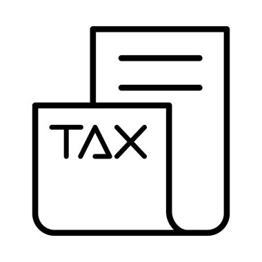 vergi yükümlülüğü belgesi izole edilmiş simge