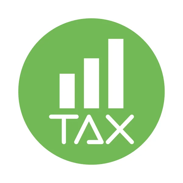Steuerpflicht mit Statistikbalken — Stockvektor
