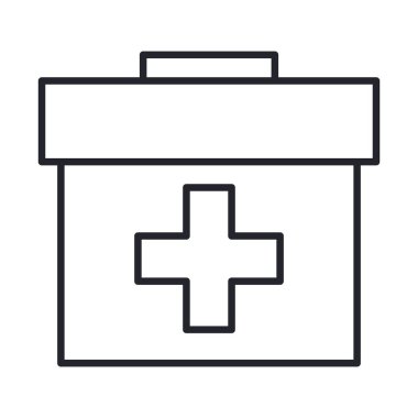 tıbbi araç gereç kolu satırı ve biçim simgesi