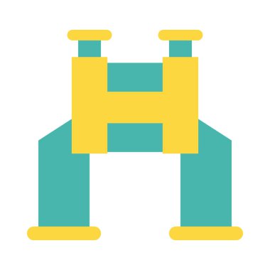 dürbün askeri güç hattı ve biçim simgesini doldur