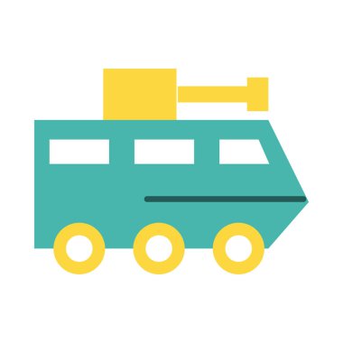 tank askeri güç hattı ve biçim simgesini doldur