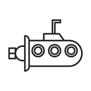 Denizaltı askeri güç hattı ve biçim simgesini doldur