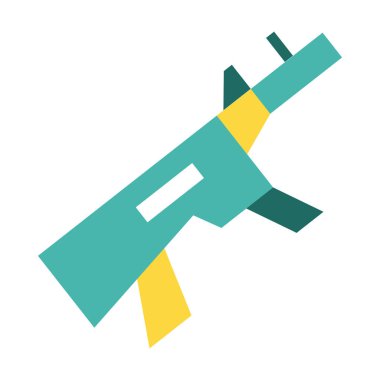 silahlı askeri güç hattı ve biçim simgesini doldur