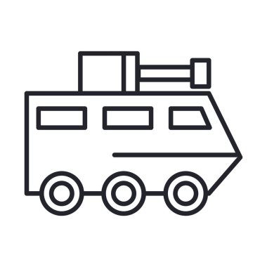 tank askeri güç hattı ve biçim simgesini doldur