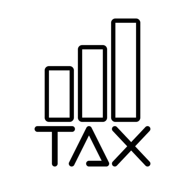 Φορολογική υποχρέωση με ράβδους στατιστικών — Διανυσματικό Αρχείο