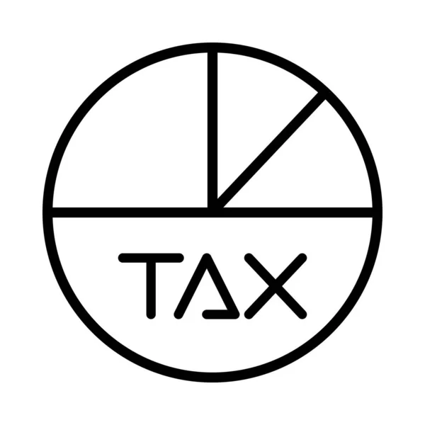 Εικονίδιο πίτας στατιστικών φορολογικών υποχρεώσεων — Διανυσματικό Αρχείο