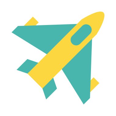 uçak askeri güç hattı ve biçim simgesini doldur