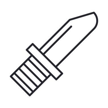 bıçak silahı askeri güç hattı ve biçim simgesini doldur