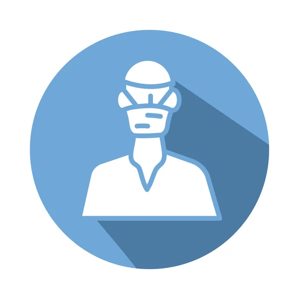 Cirujano trabajador bloque de caracteres icono de estilo — Vector de stock