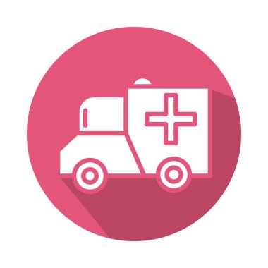 ambulans aracı blok biçim simgesi