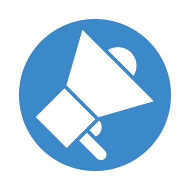 megafon ses aygıtı izole edilmiş simge