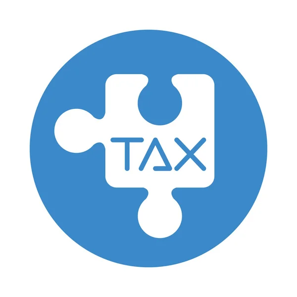 Daňová povinnost s dílkem skládačky — Stockový vektor