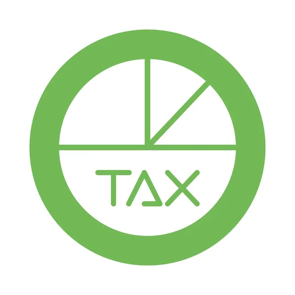 Ikona koláče daňové povinnosti — Stockový vektor