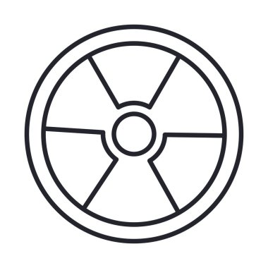 Nükleer sembol uyarı satırı ve biçim simgesini doldur