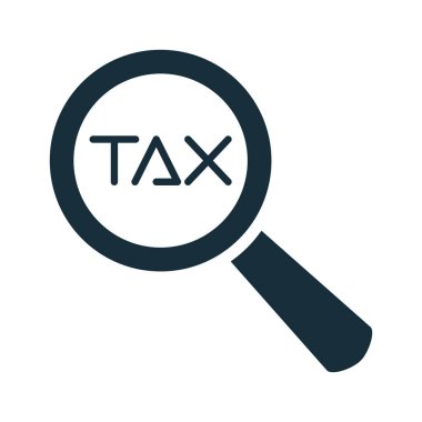 büyüteç siluet tarzında vergi yükümlülüğü