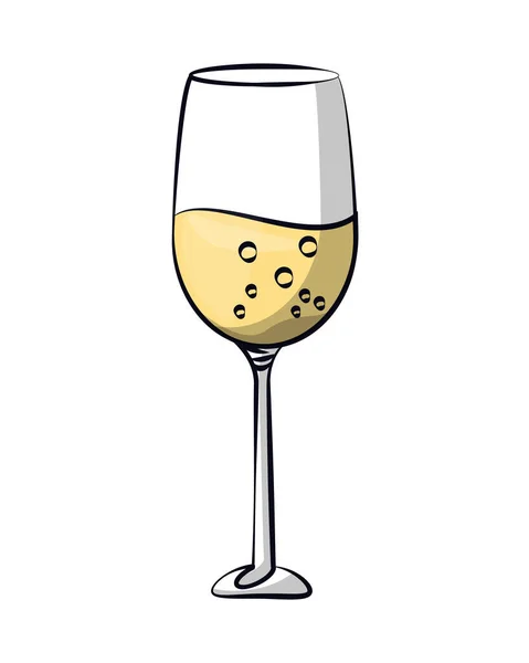 香槟酒杯孤立图标 — 图库矢量图片