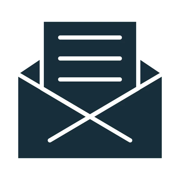 Envelop postdienst silhouet stijl — Stockvector