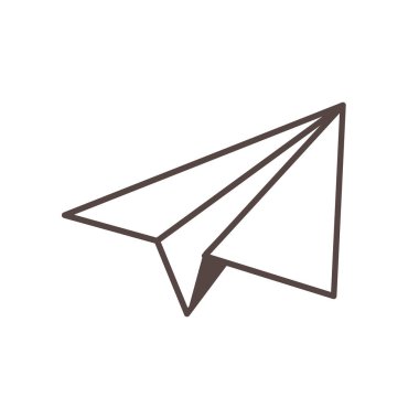 kağıt uçak uçuş çizgisi biçimi simgesi