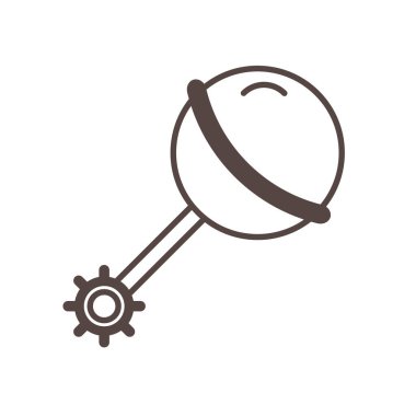 Jingle bell çocuk oyuncağı çizgi simgesi