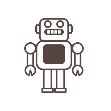 Robot çocuk oyuncak satırı biçimi simgesi