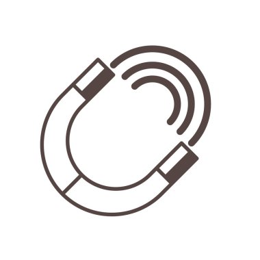 mıknatıs aracı bilim hattı biçimi simgesi