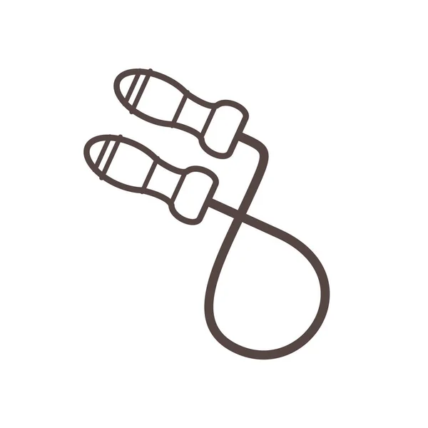 Corde saut ligne style icône — Image vectorielle