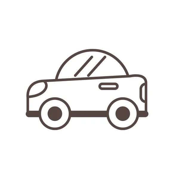 Autó gyermek játék vonal stílus ikon — Stock Vector