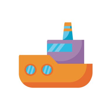 ship boat child toy flat style icon