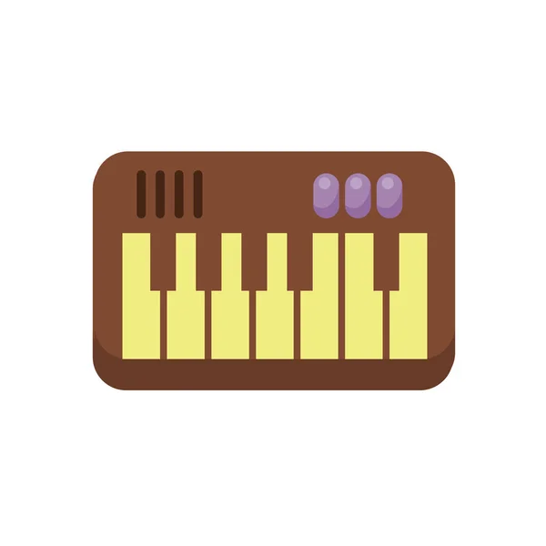 Piano instrument musical flat style icon — ストックベクタ