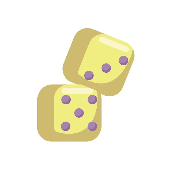 Dice child toy flat style icon — Stock Vector