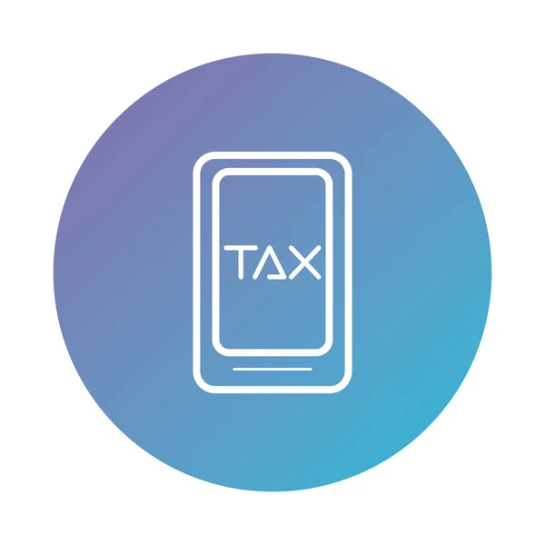 Smartphone with tax obligation degraded style — Stockový vektor