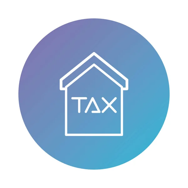 House with tax obligation degraded style — Stok Vektör