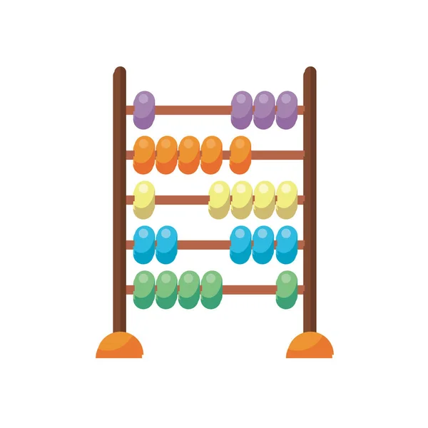 Abacus criança brinquedo ícone de estilo plano —  Vetores de Stock