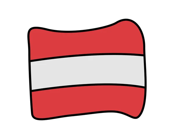 Austrien flaggland isolerad ikon — Stock vektor