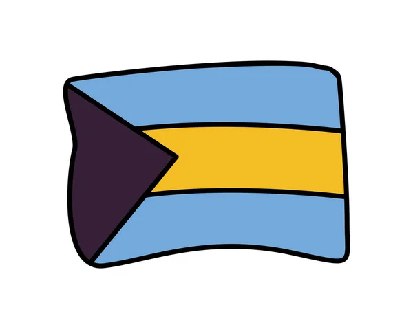 Bahamas船旗国孤立图标 — 图库矢量图片