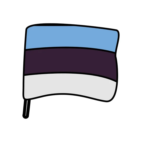 Изолированная иконка флага Эстонии — стоковый вектор