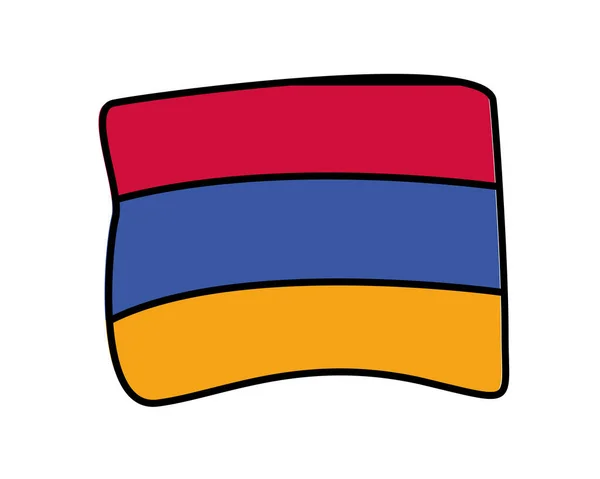 Isolerad ikon för armeniaflaggningsland — Stock vektor