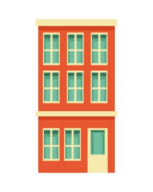 Pencereleri izole edilmiş simgeye sahip bina