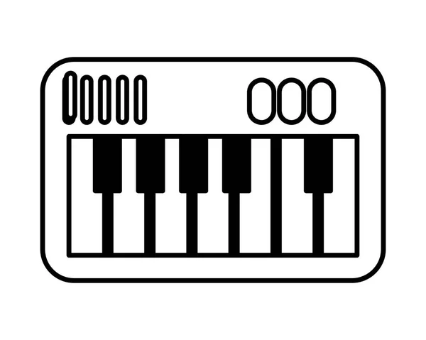 Piano instrument musique plat style icône — Image vectorielle