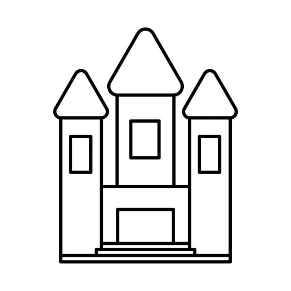 Castle child toy flat style icon — Stockvector